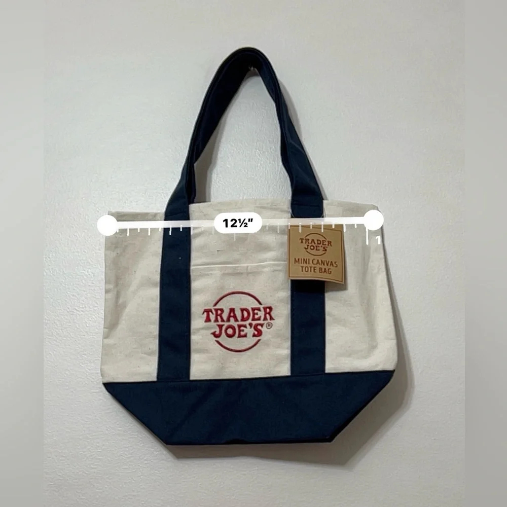 Trader Joe’s Mini Canvas Tote Bag NWT